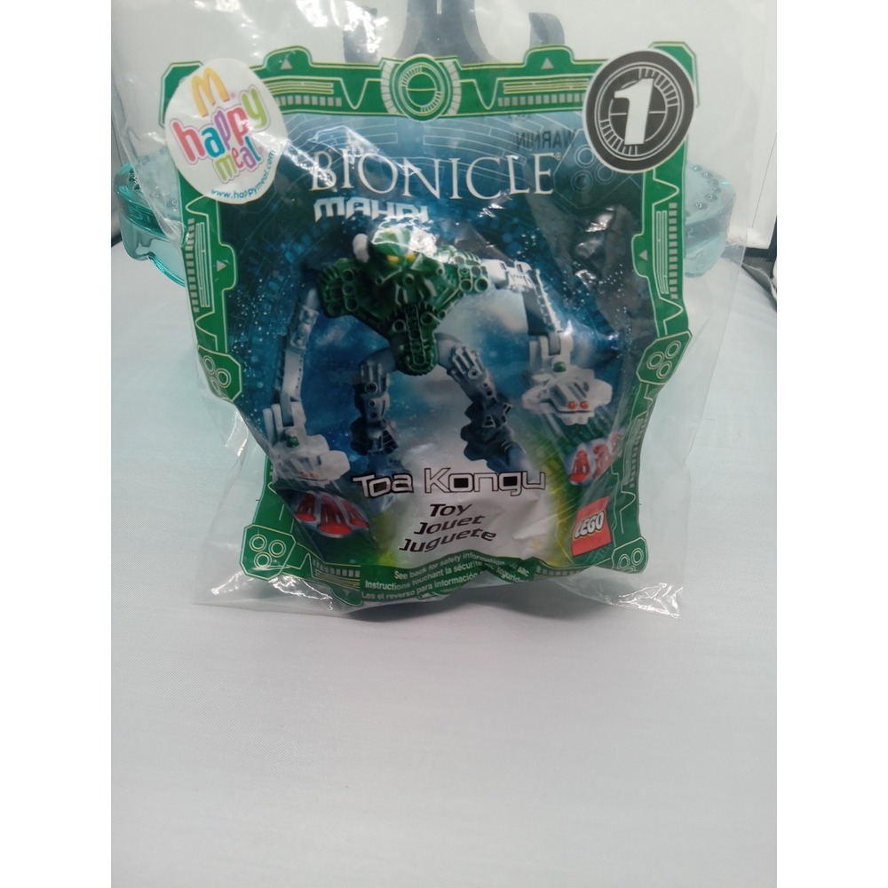 McDonalds Happy Meal Lego Bionicle Mahri Toa Kongu Toy #1 2007 New Sealed Bag